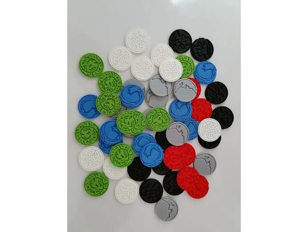 3D Tokens for Decktet (Card game)