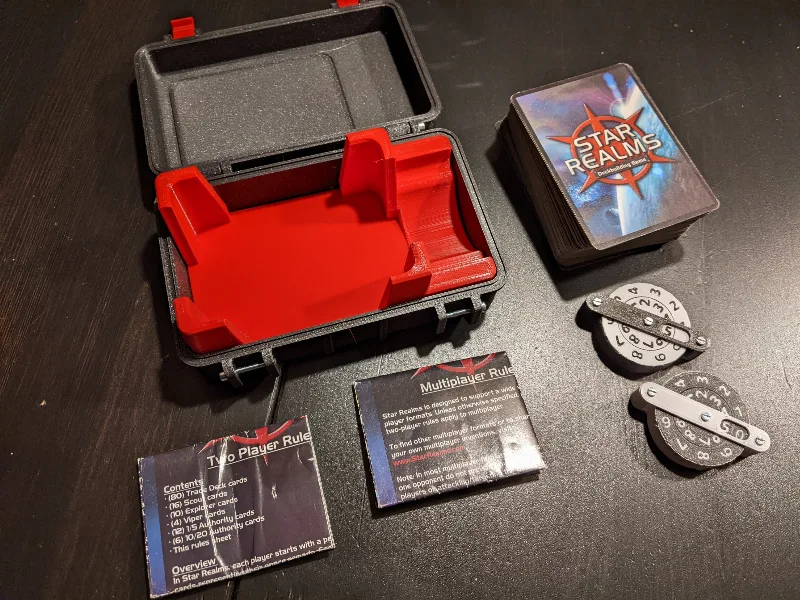 Star Realms deck box with life counters