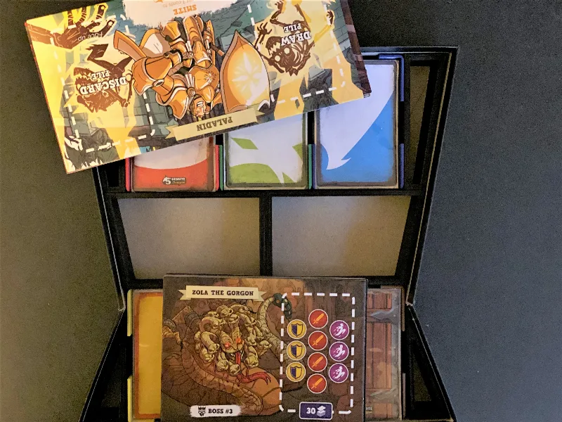 Organizer insert for 5-Minute Dungeon (sleeved cards)