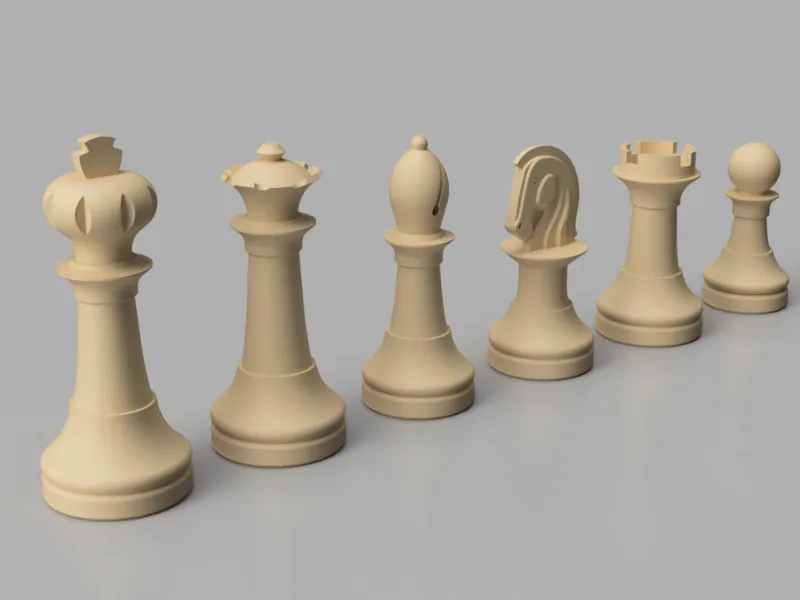 Staunton Style Chess Pieces