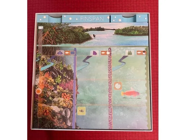 Finspan Game + Sharks & Reefs Expansion Insert  (supports sleeved cards)