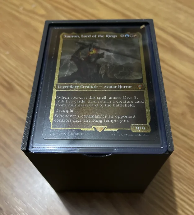 Magic: The Gathering Commander Deck Box for Dragon Shield Matte Sleeves and an Ultrapro Toploader