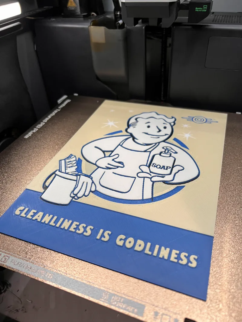 Fallout Poster Cleanliness Is Godliness Hueforge