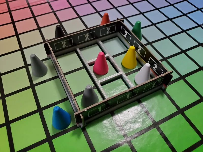 Hues and Cues square grid