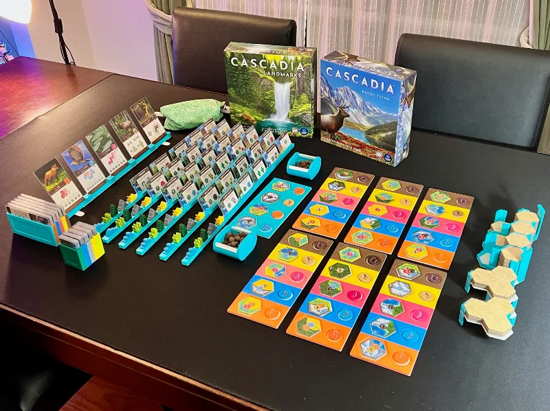 Cascadia + Landmarks Organiser: 3 Modes, 6 Players