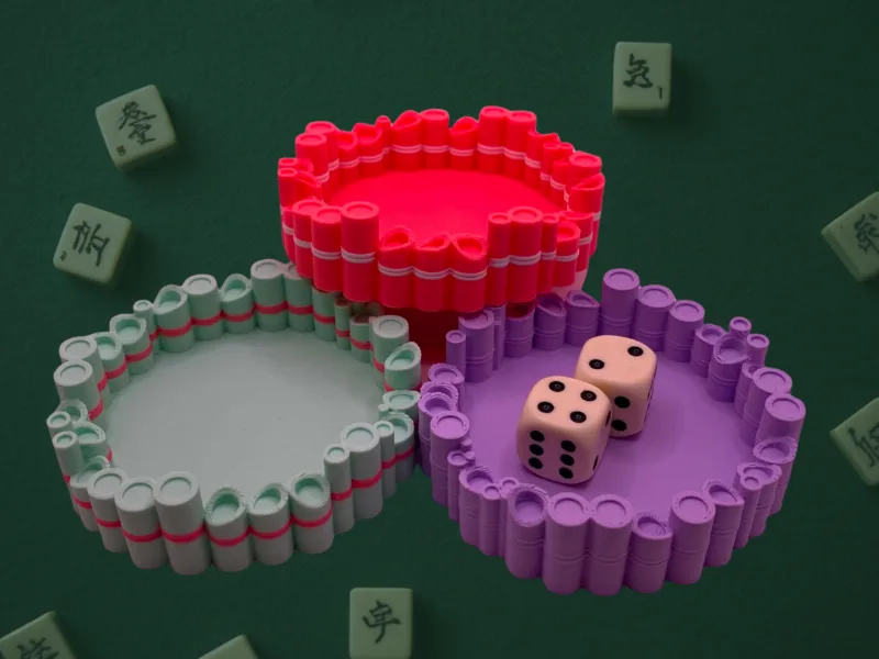 Bamboo Grove Mahjong Dice Tray