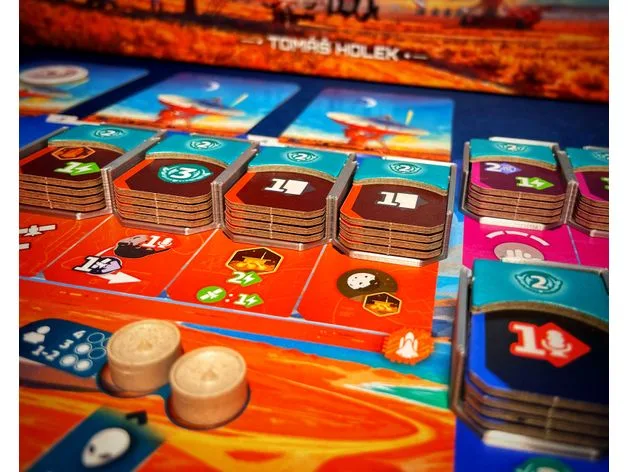 Tech tiles holder for the boardgame SETI