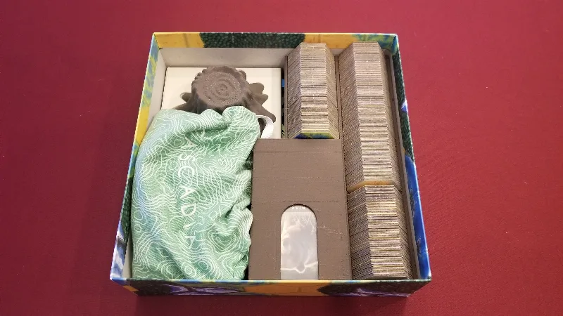 Cascadia Game Insert - Fits Landmarks Expansion, Sleeved Cards, and Pinecone Stump