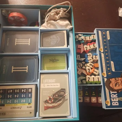 Deep Regrets Board Game Insert - Sleeved cards, horizontal box storage