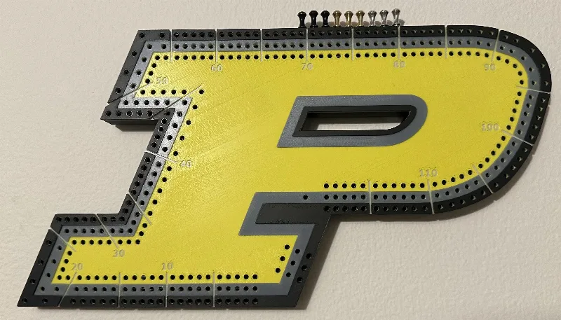 Purdue P Cribbage Board