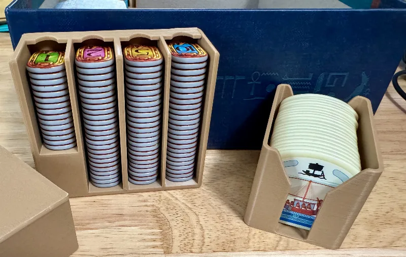Ra Deluxe and Trader expansion - Acrylic tiles version 25th Century Games - insert organizer