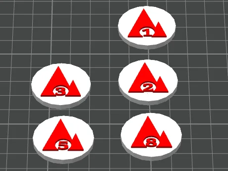 Flamme Rouge Mountain Tokens