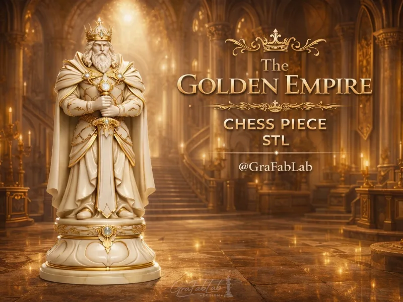 The Golden Empire "King" - chess piece