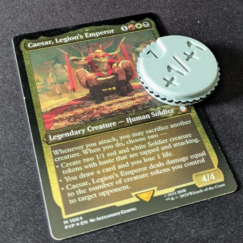 A +1/+1 counter dial for Magic the Gathering or MTG