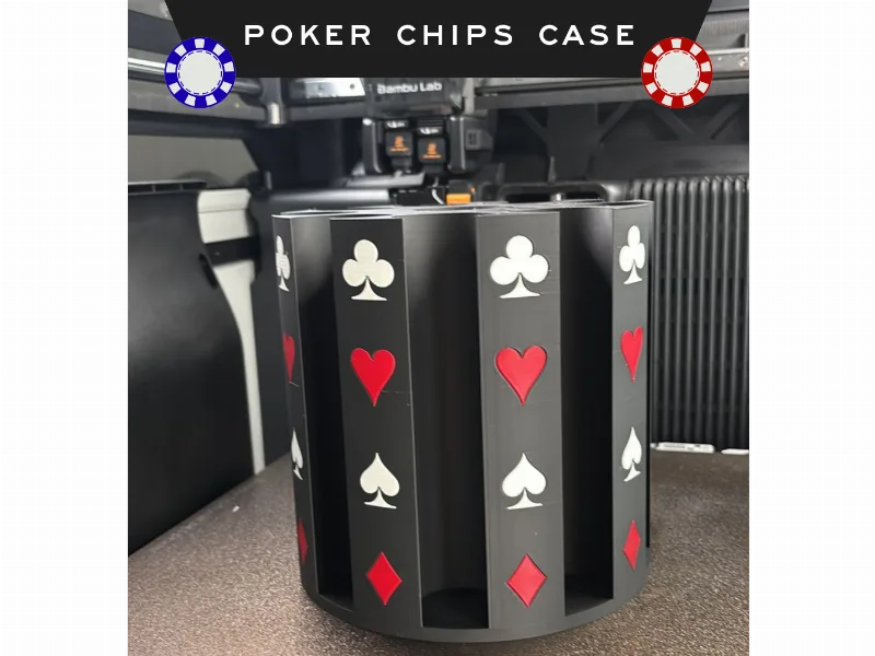 Cylindrical Poker chips case