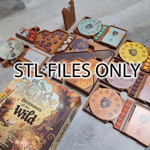 STL Files for Defenders of the Wild board game insert