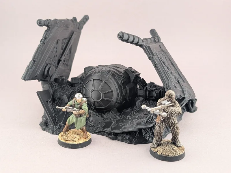 Star Wars Legion Destroyed Tie Fighter