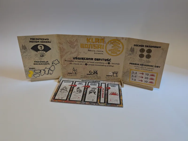 Rising Sun Board Game Clan Sheet Holder