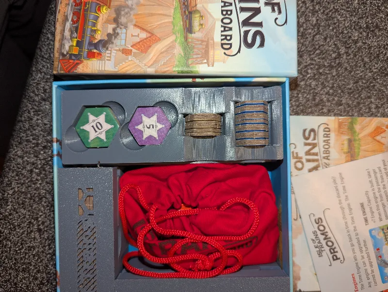 Isle of Trains board game insert