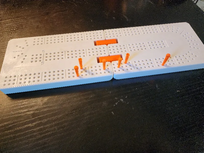 Folding 3 track cribbage board