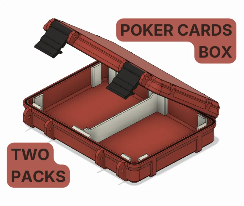 Box for two packs of Poker cards