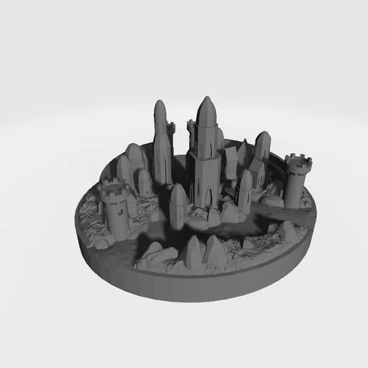 3D city Pelargir compatible with War of the Ring board game