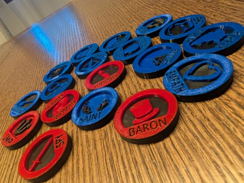 Blood on the Clocktower Multicolor Tokens
