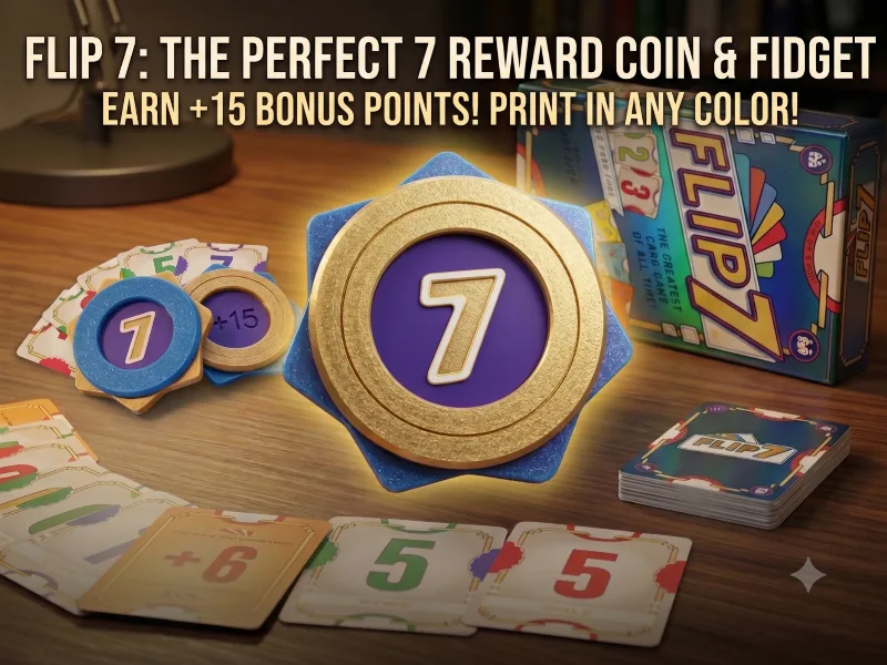 Flip 7 Game Reward Coin & Fidget