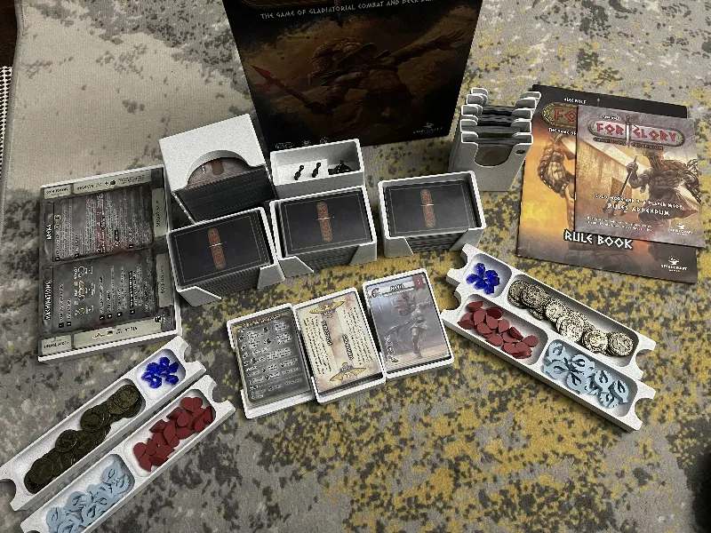 For Glory Deluxe Board Game Insert (w/Champions and Legends Expansions)