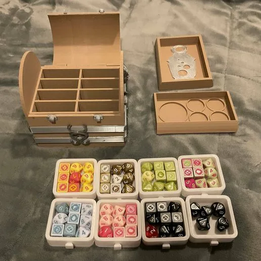 Kingdom Death Monster Dice Chest - 8 Sets plus Extra Features