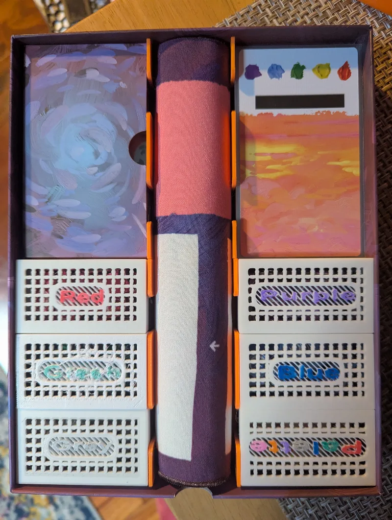 Canvas insert with slip on boxes