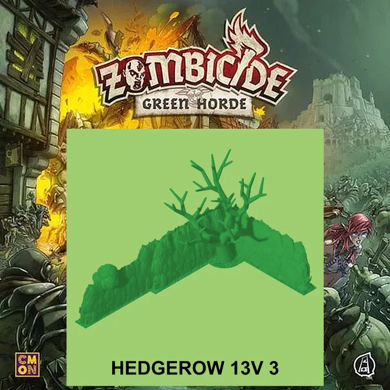 Zombicide Green Horde Hedgerows (Full 1 or 2 Piece set - For buildplates 200mm-250mm)
