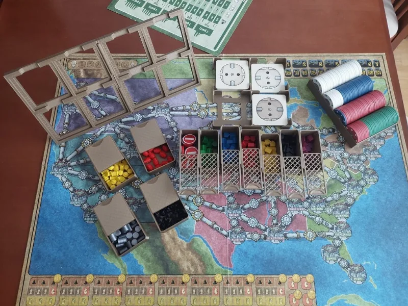 Power Grid game insert and power plant market