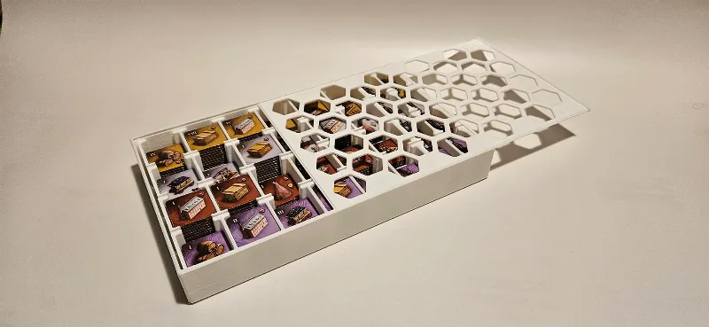 Brass Birmingham - Board Game Inserts - Hexified Industrial Tiles Lid