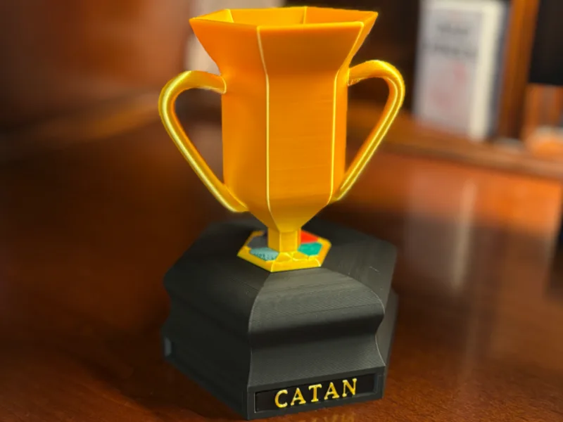 Catan Trophy with hidden container for pieces