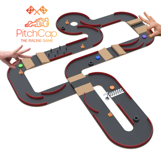 Pitchcap Bottle Cap Racing Kit: Family-Friendly DIY Board Game Inspired by Pitchcar