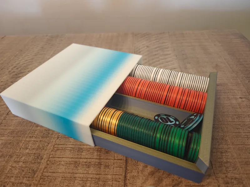 Poker Chip Storage Case with Lid