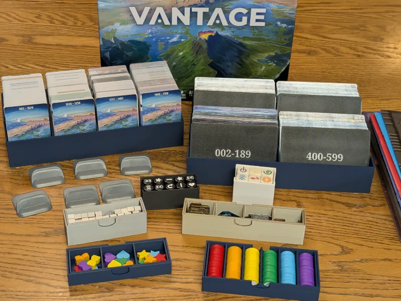 Vantage board game box organizer