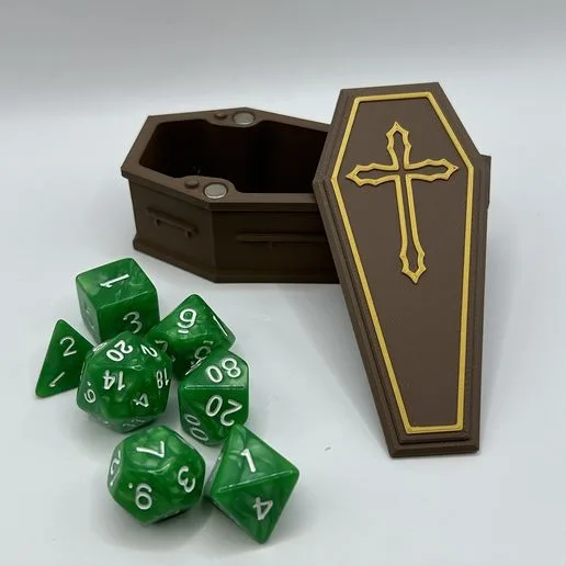 Coffin Dice Box for RPG, Dungeons and Dragons, Magic the Gathering, or any other table top game