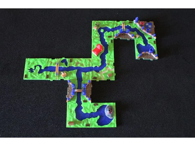 RifRaf 3D Carcassonne The River 2 II Game Tiles