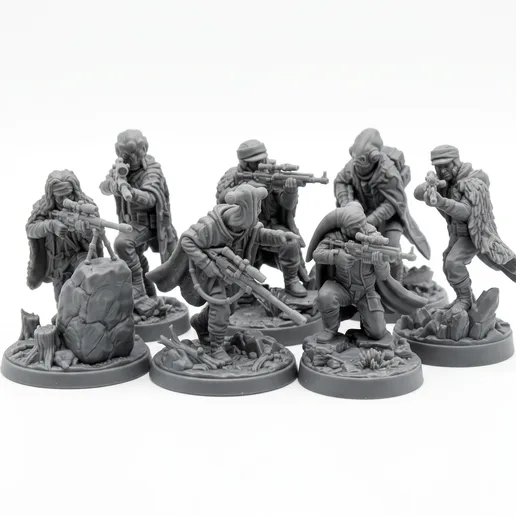 Rebel Troopers Snipers Squad 7 Units - 32mm Star Wars Legion Scale