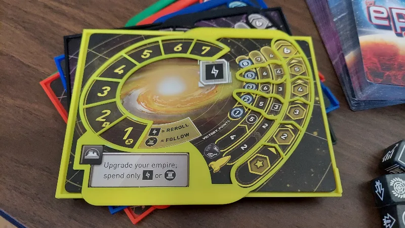 Tiny Epic Galaxies board game player mat overlay - Thinner