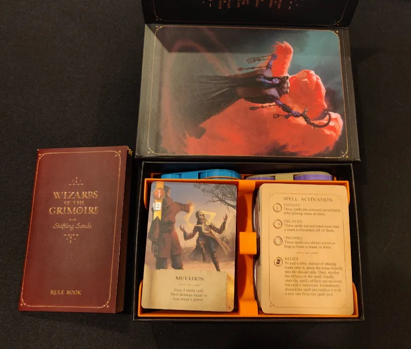 Wizards of the Grimoire board game insert