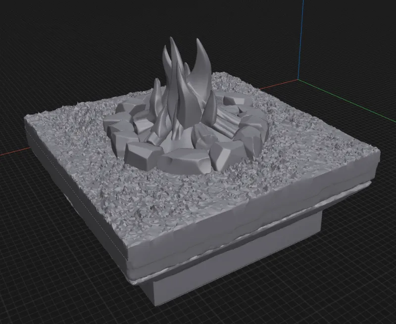 Bonfire - Dirt Grass - DungeonBlock