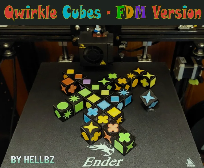Qwirkle Cubes - FDM Version - BabmuLab Ready