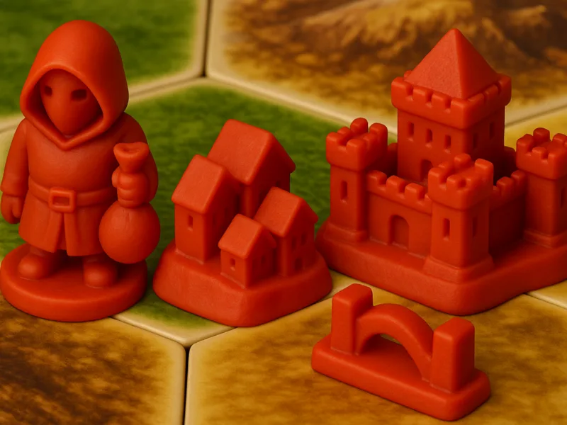 Catan 3D-Printed Game Piece Set -The right version