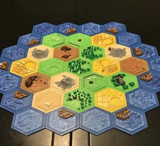 Complete Catan Tile Set - Single Nozzle, Multi-color Layers
