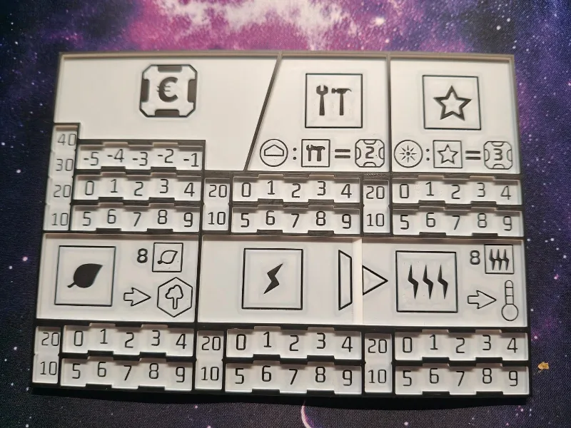Terraforming Mars Player Tray 3mm thick