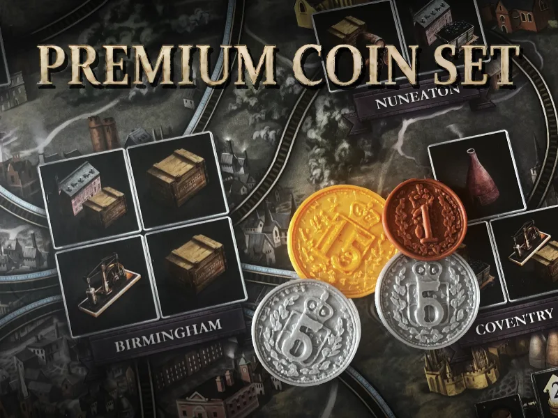 Premium Coin Set for Board Game|Brass Birmingham