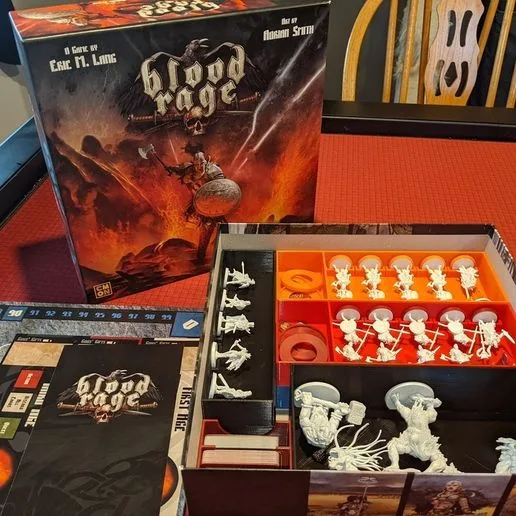 Blood Rage Board Game Box Insert Organizer